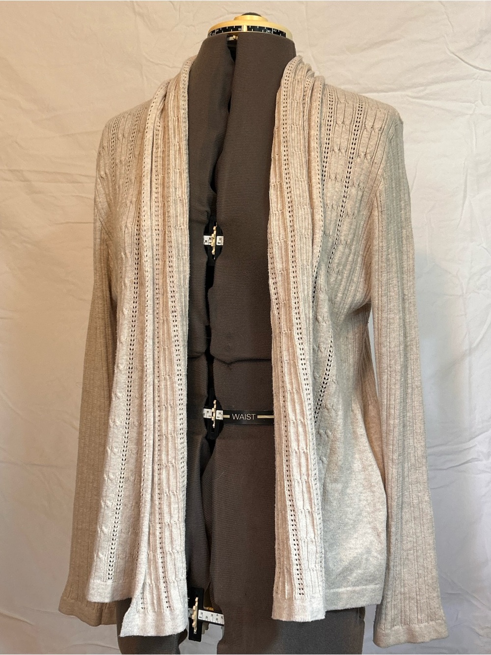 St John’s Bay Light Beige Open-Front Women’s Sweater Cardigan - Picture 1 of 4